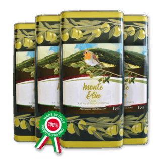 Olio Extravergine di Oliva – 4 Latte da 5 Litri (Tot. 20L, 11,00 € al litro) – 100% Italiano, Estratto a Freddo